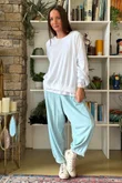 Terry B Relaxed Tapered Jogger Turquoise